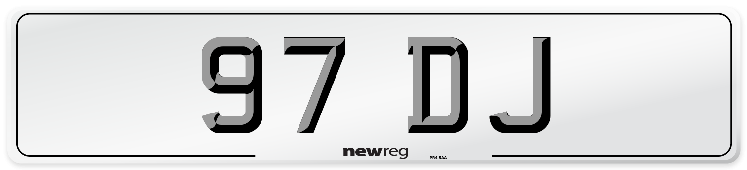 97 DJ Number Plate from New Reg